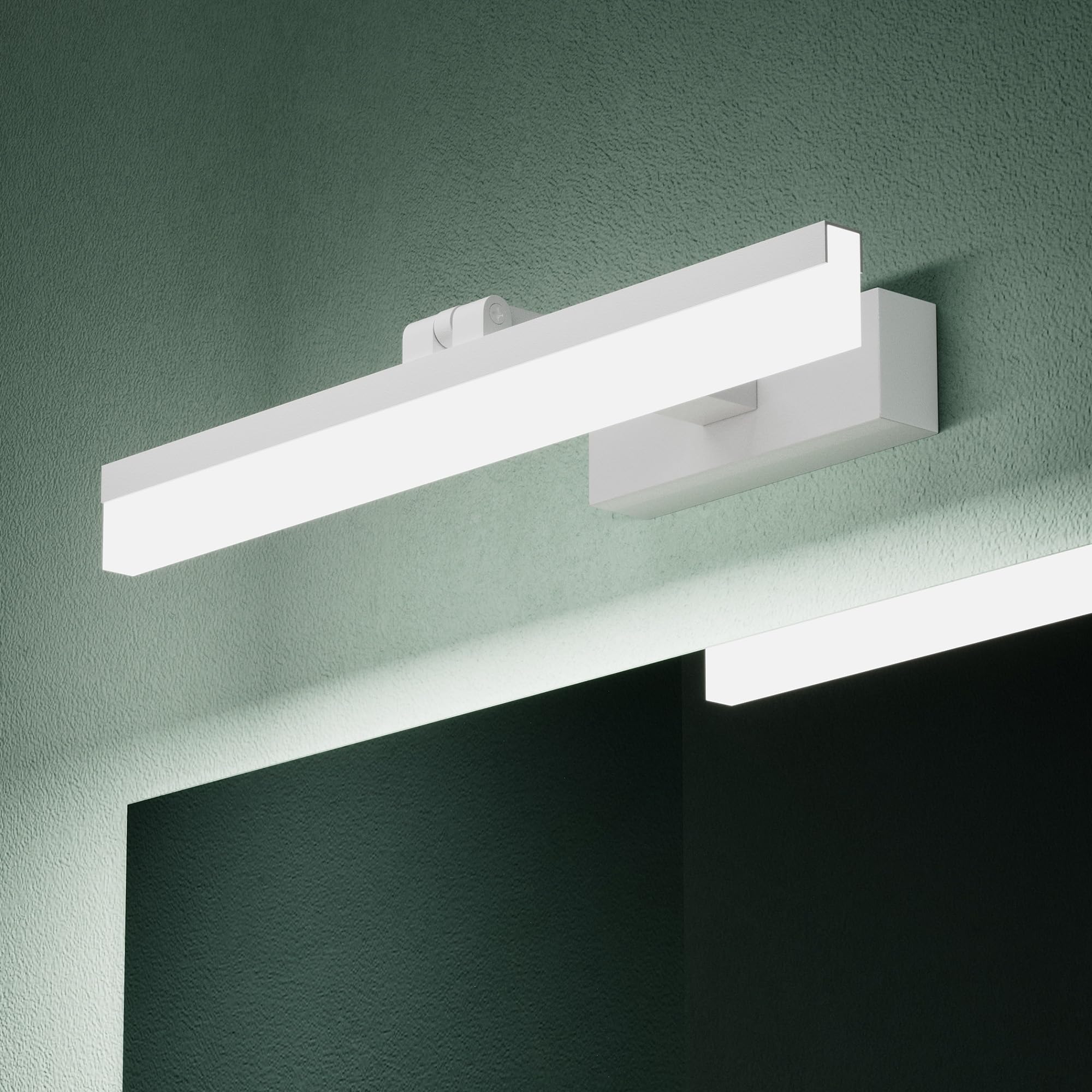 Mai & Mai Lampe Miroir LED 6000K pour Salle de Bain Murale 180° Rotative 40cm Blanc Desgin Luxaris