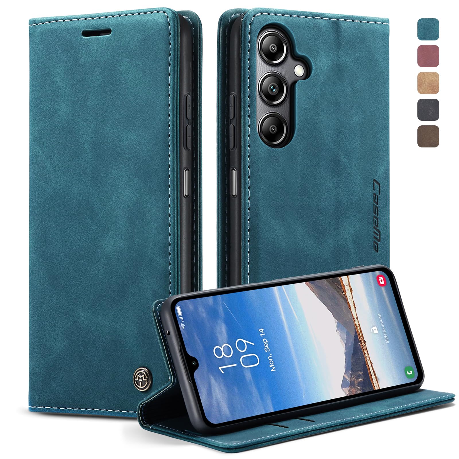 owlhold Handyhülle für iPhone klapphülle Premium hülle Weiches Vintage-Nubukleder Lederhülle