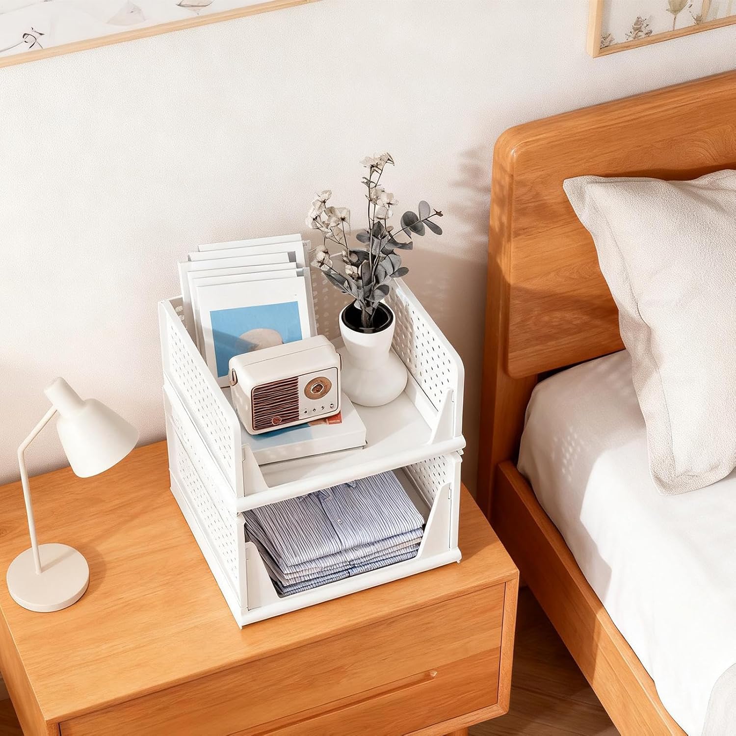 Stackable Closet Organizer, Smooth Sliding Drawers, 2 Pieces, Drawer Storage Box, Closet Storage Containers, Versatile And Stylish Look, For Clothes, Toiletries, Cleaning Supplies, Kitchen Accessories