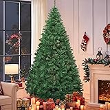 GAMAXIMA 2.1M Arbol de Navidad Artificial, árbol de Navidad Decoracion Hogar con 1000 PVC Ramas y Soporte de Metal, Pino de Navidad para Interior y Exterior Decor, Patio, Jardín, es Regalo de Navidad