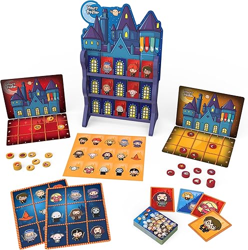 Wizarding World, Harry Potter Games HQ Checkers Tic Tac Toe Memory Match Go Fish Bingo Juegos de cartas Fantastic Beasts regalo, para adultos y