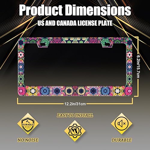 Miniatura 89 de Marco de matrícula de hibisco Aloha Hawaii Flowers placa de acero inoxidable divertido soporte para placa de matrícula decoración colorida 12.3 x