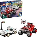LEGO Sonic The Hedgehog Silver’s Car vs. Knuckles’ Monster Truck Building Toy for Boys & Girls - Racing Playset W/Silver & Knuckles Minifigures for Kids, Ages 8+ - Gift Idea for Birthdays - 77118