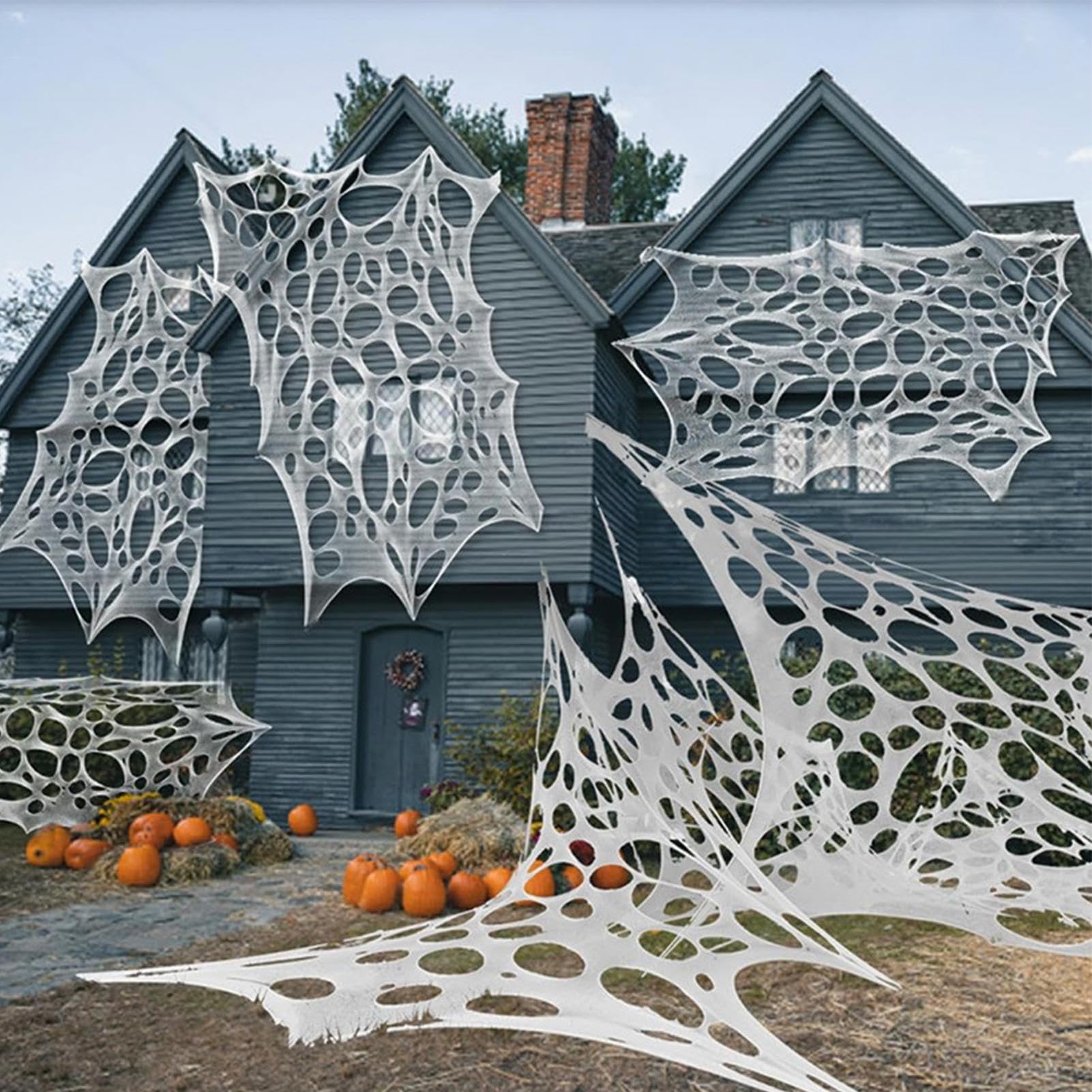 Garza Di Halloween Tessuto Ragnatela Per Interni | Decorazioni Spaventose Per Parete Porta Recinto Giardino Patio Cortile Ringhiera