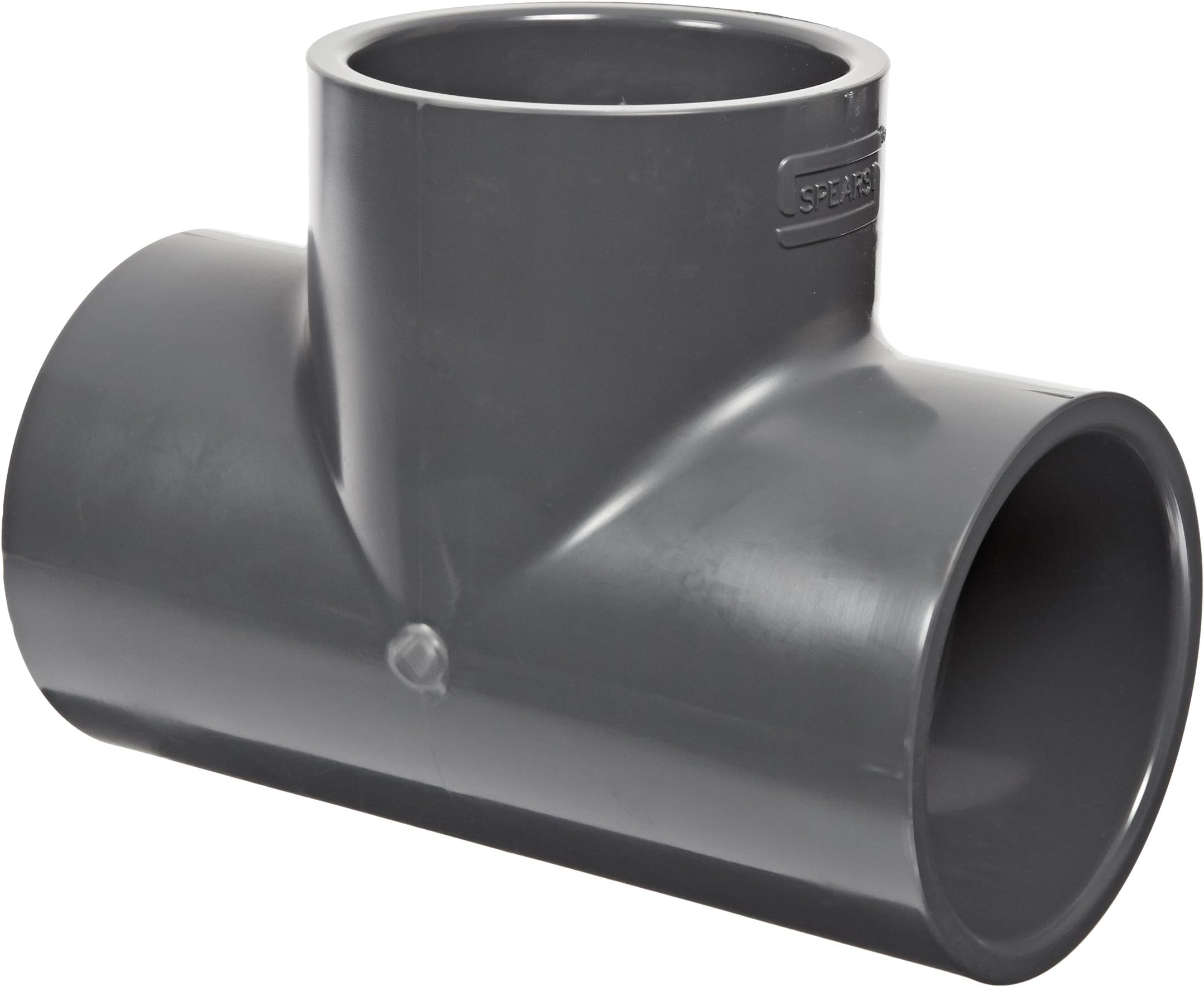Spears 801 Series PVC Pipe Fitting, Tee, Schedule 80, 3" Socket