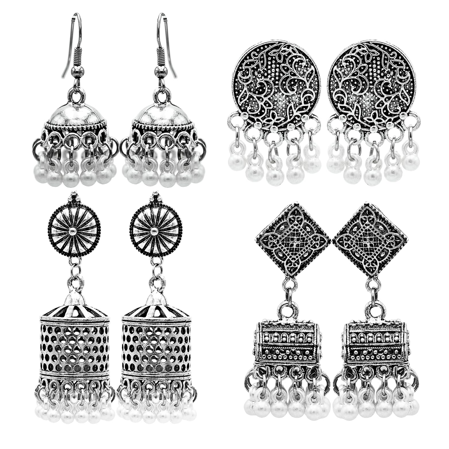 See full amazon price history chart for BEYONA Silver Oxidised Earrings Combo for Women - Pack of 4 | Jhumka Earrings Combo Gift Set For Girls | Fashion Jewellery Earrings For Women and Girls | Stylish Jhumkas | Traditional Oxidised Jhumka BEYONA Silver Oxidised Earrings Combo for Women - Pack of 4 | Jhumka Earrings Combo Gift Set For Girls | Fashion Jewellery Earrings For Women and Girls | Stylish Jhumkas | Traditional Oxidised Jhumka (B0D9VTGWCL) Amazon Price History, Amazon Price Tracker