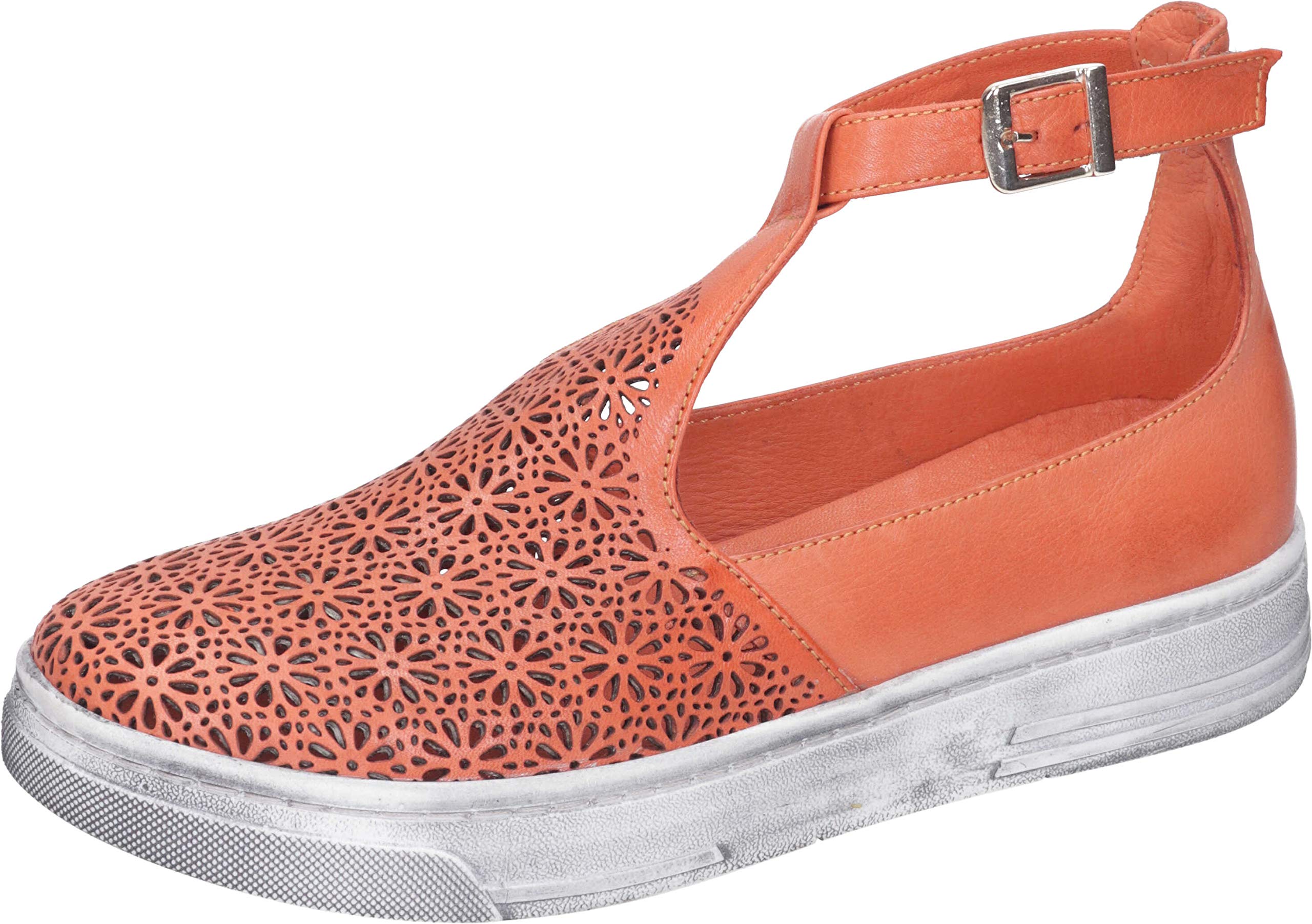 Manitu - Women's ankle boots, orange, 8.5 UK