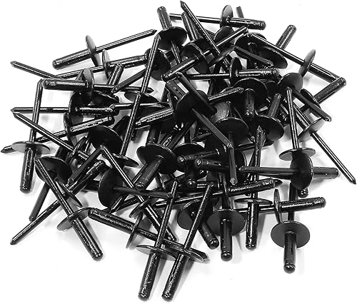 60 remaches de aluminio de triple pliegue, remaches de triple agarre de 316 x 58 pulgadas, remaches ciegos surtidos, remaches ciegos negros