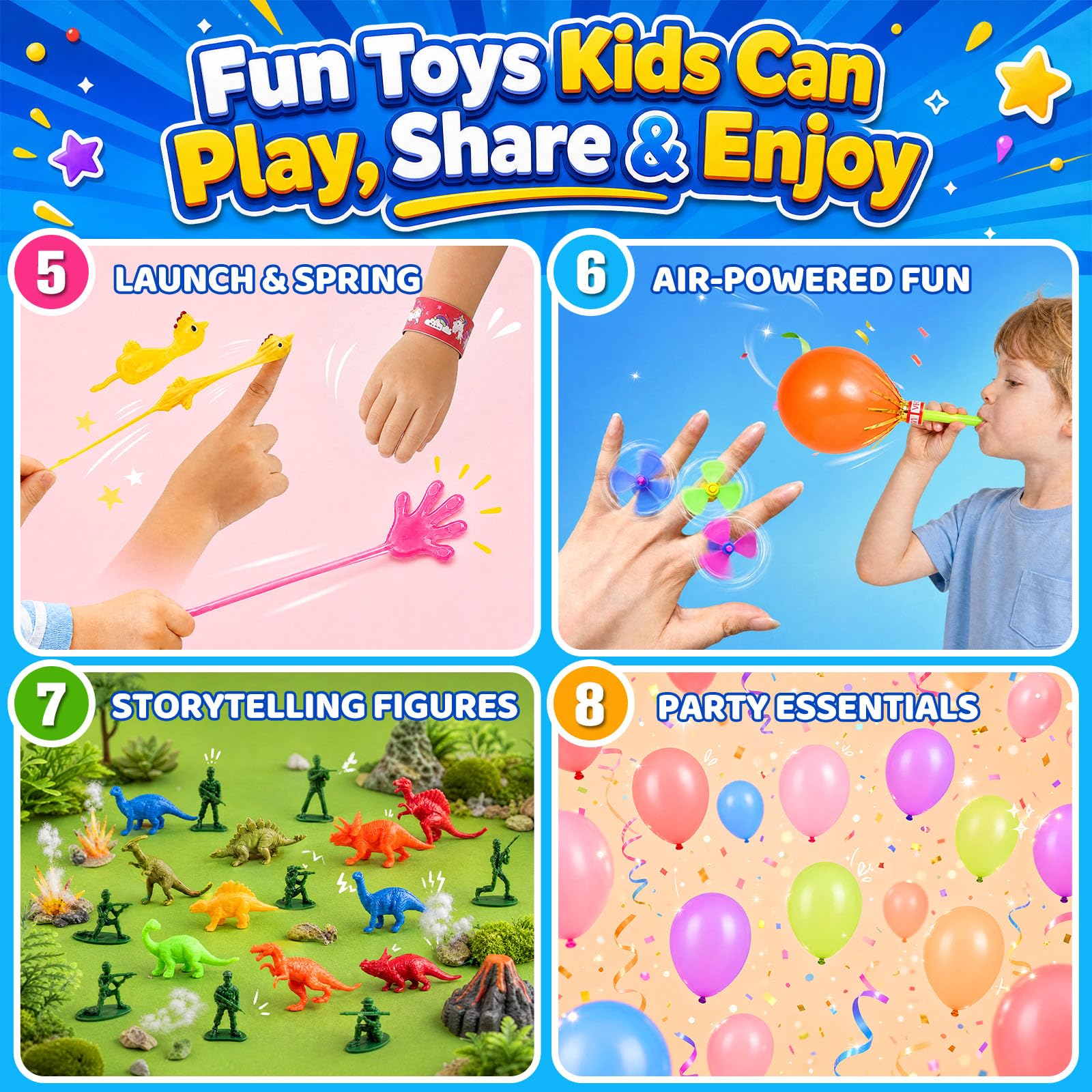 LovesTown 1000 PCS Party Favors for Kids with 405 Small Toys
