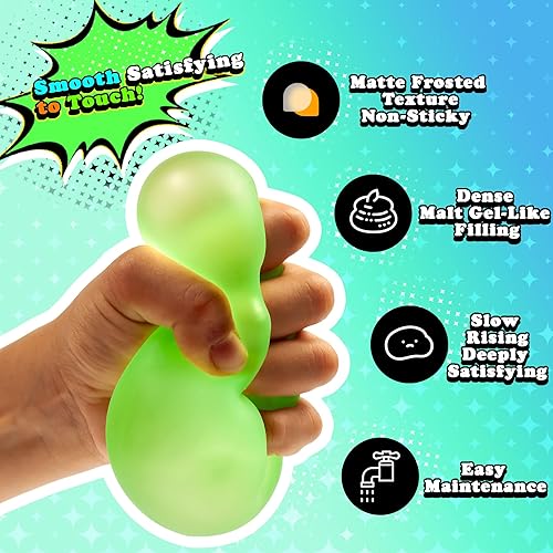 Miniatura 17 de Cubo sensorial para el estrés, relleno de gel de alta densidad con textura mate para niños y adultos, alivio del estrés y la ansiedad, apoyo