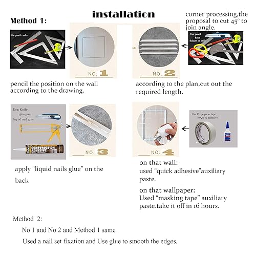 Miniatura 3 de Zhangbl - Moldura flexible para pared de fondo o pared de cintura de 1.8in de ancho x 0,31 pulgadas de grosor (1,8 x 115 pulgadas)