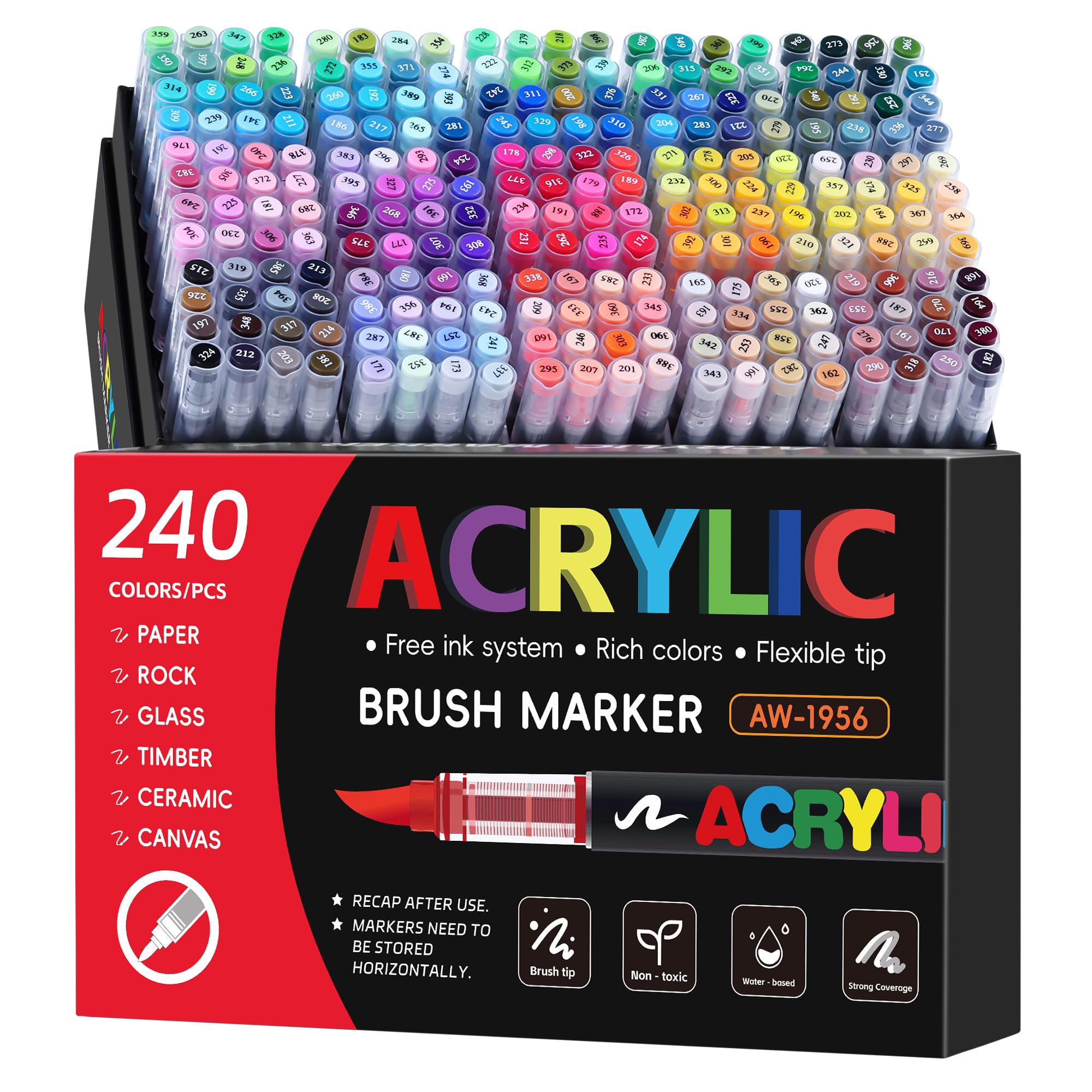 Tongfushop Lot de marqueurs de peinture acrylique