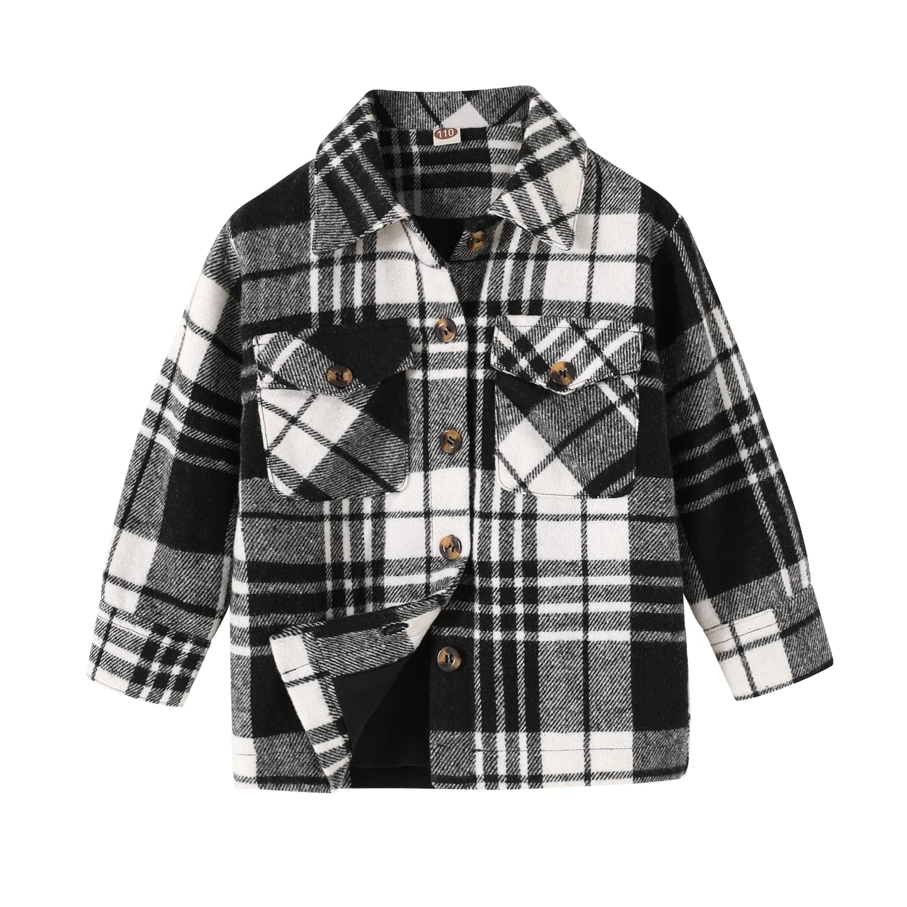 YOUNGER TREE Baby Girl's Modern, Black-White, 2-3T