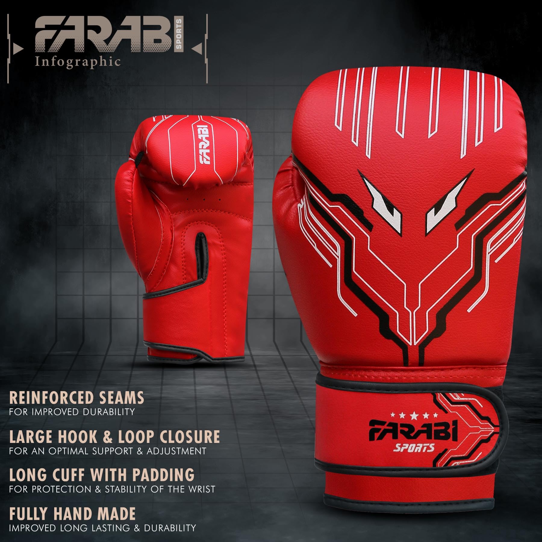 Farabi Sports Kids Boxing Gloves Boys and Girls kickboxing Gloves 6-oz Youth, Junior Boxing Gloves for MMA Muay Thai - Image 4