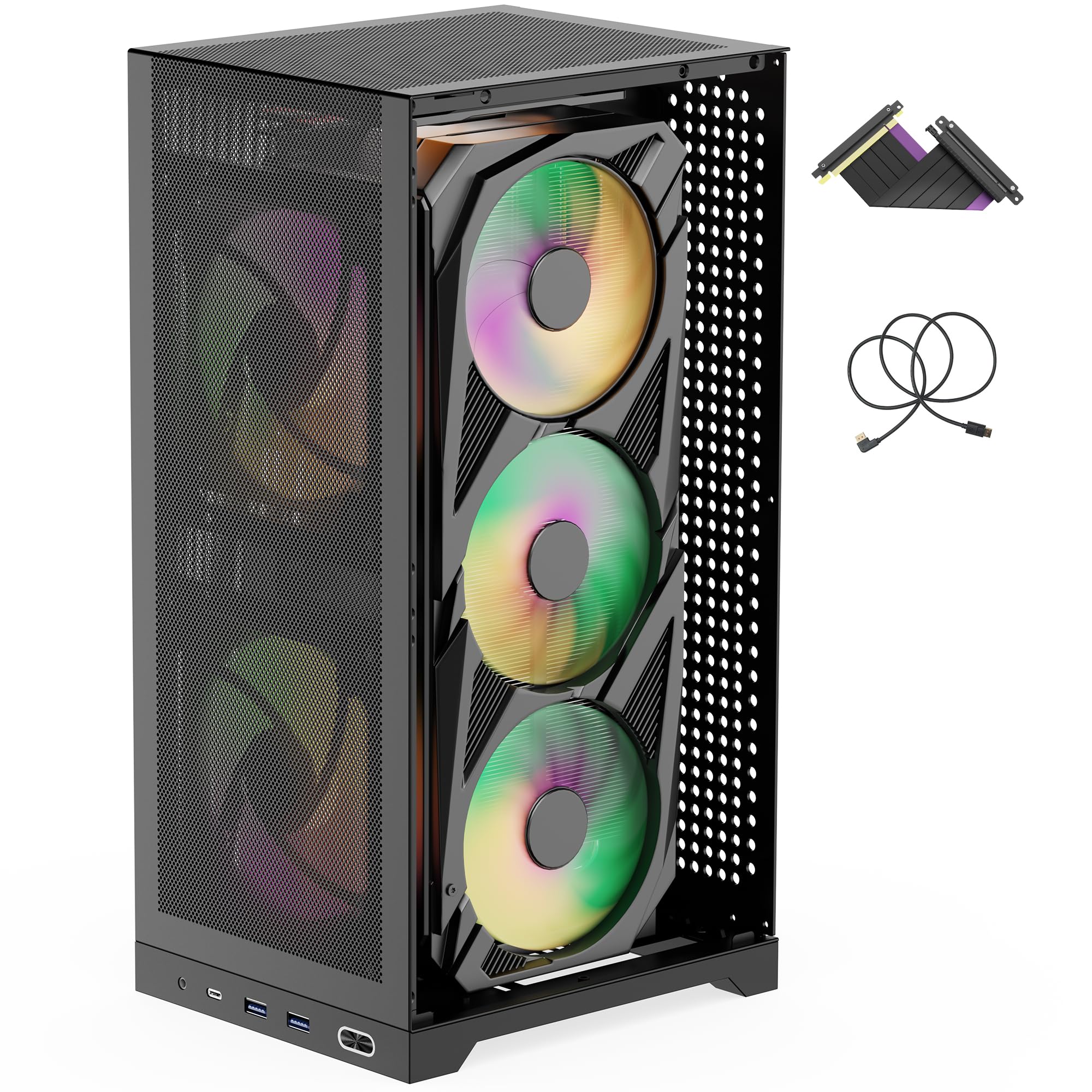 Shiny Snake L400 miniITX PCケース ブラック 美品 Amazon.com: ShinySnake L400 Mesh Mini ITX Gaming Case - 12.1