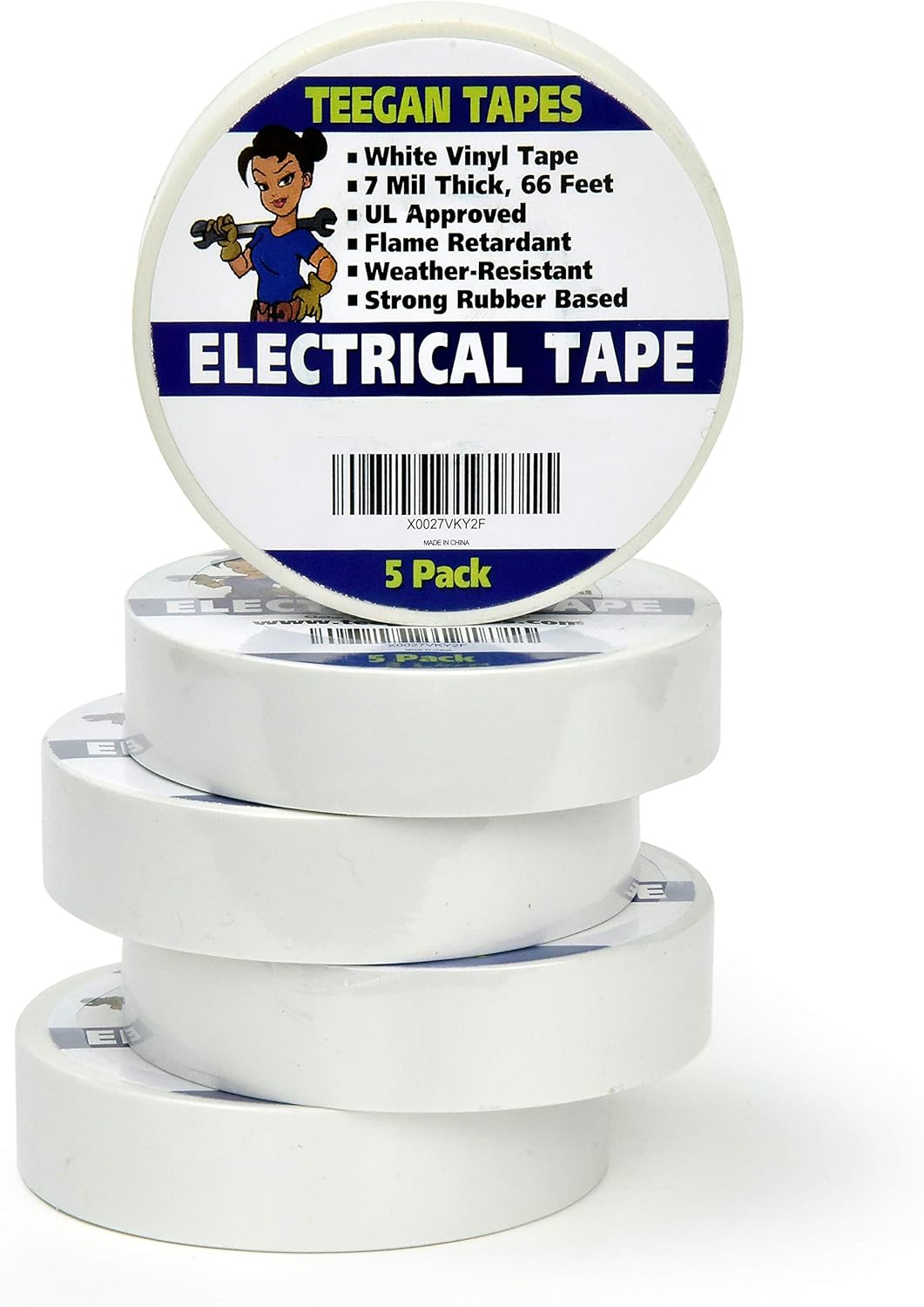 Buy White Electrical Tape Vinyl Electric Tape 5 Pack 7 mil Thick