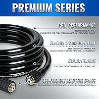 Vista 2 de Hourleey Pressure Washer Gun and Hose Kit, 30 FT Kink Resistant Power Washer Hose and Replacement Wand Extension, 5 Nozzle Tips, M22-14 Fitting
