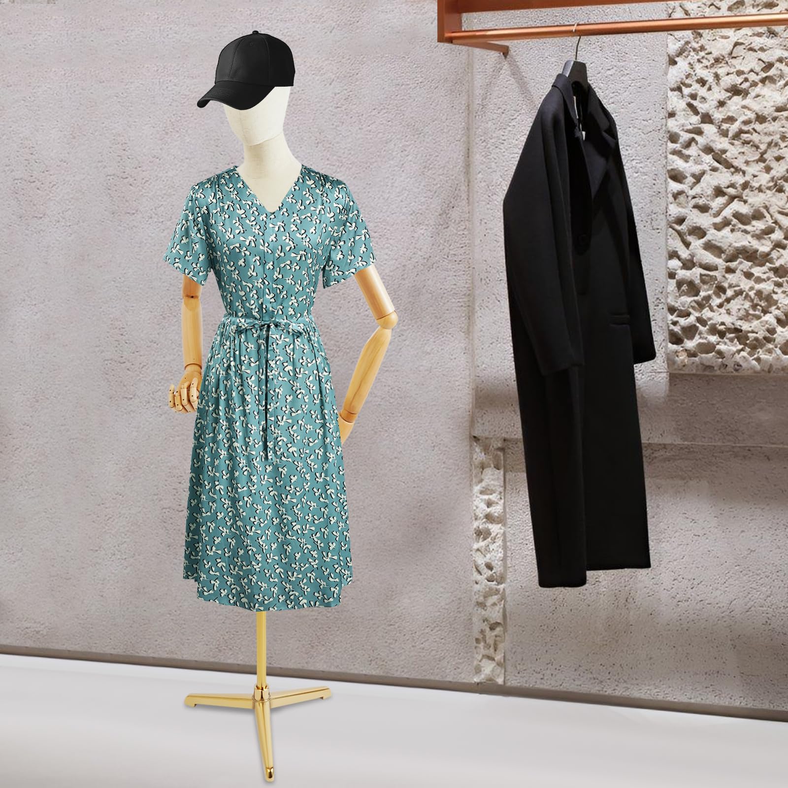 Manekin wystawowy, damski tors, manekin krawiecki, popiersie damskie, butik, manekin tekstylny, 65-120 cm, regulowany, manekin krawiecki z funkcją wtykania, do ubrań, sukni wieczorowych, biżuterii i