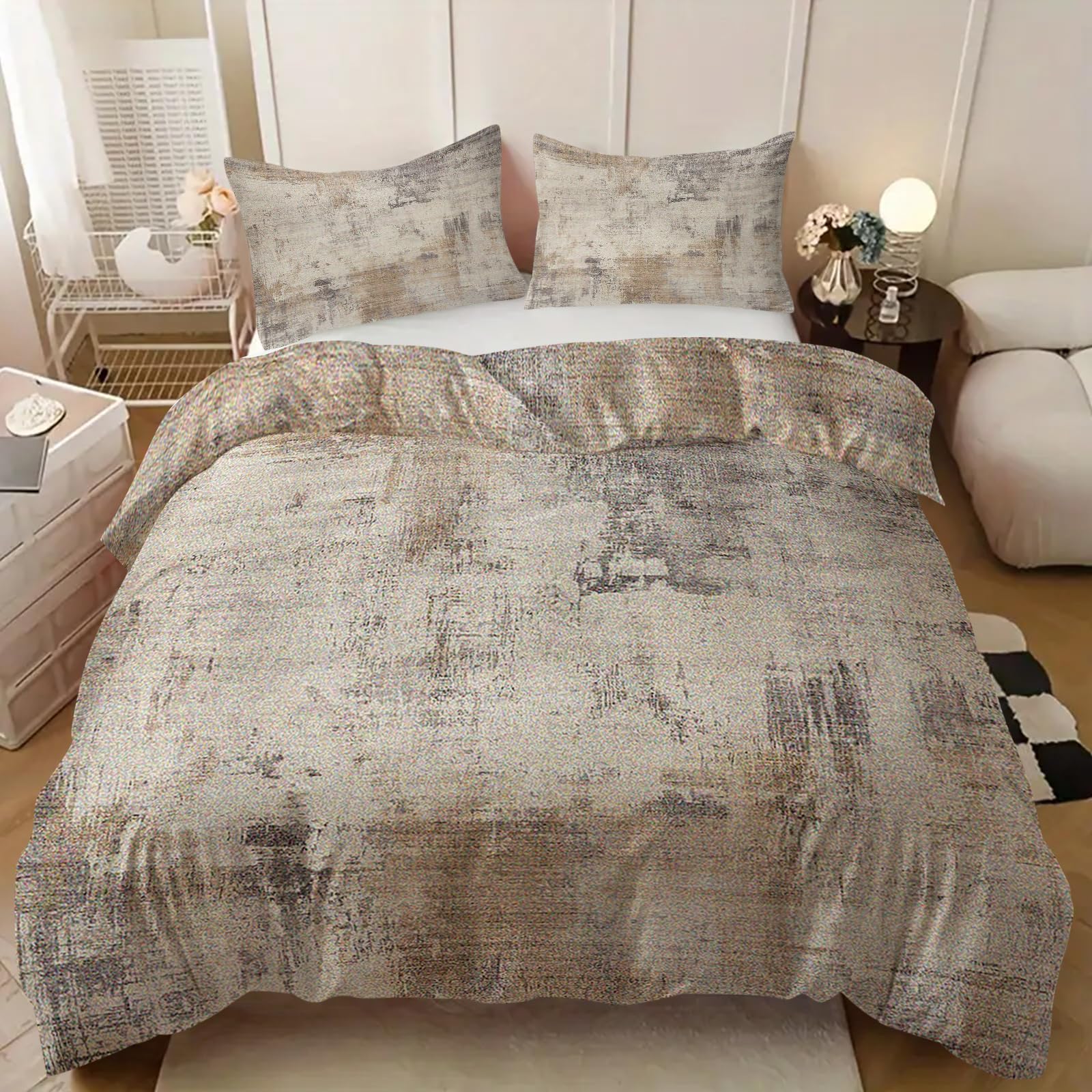 Housse de couette tie-dye en microfibre facile à laver pour lit double d'adulte et adolescent