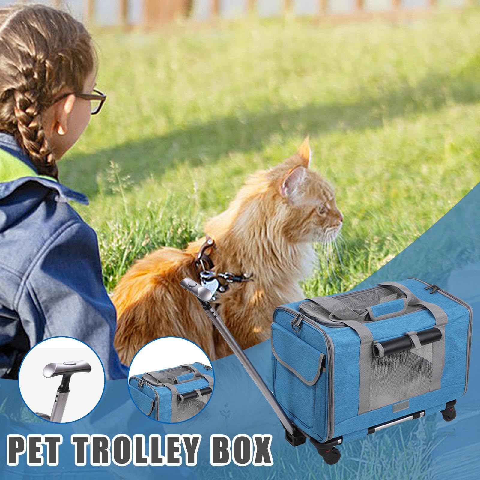 Transporttasche für Hunde: Tragbare Gepäcktasche für Hunde, Reiserucksack | für Hunde, von Fluggesellschaften zugelassen, Mehrzweck-Reisetasche für Haustiere mit Sicherheitsreißverschlüssen, Fi-Tasche