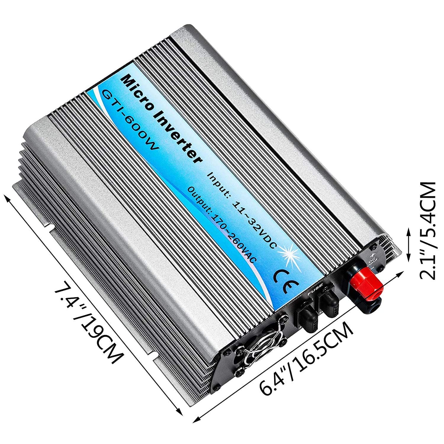 Inverter a energia solare 600W Voc20-24V ingresso AC220V MPPT inverter sinusoidale puro per pannello solare da 12V batteria da 24V
