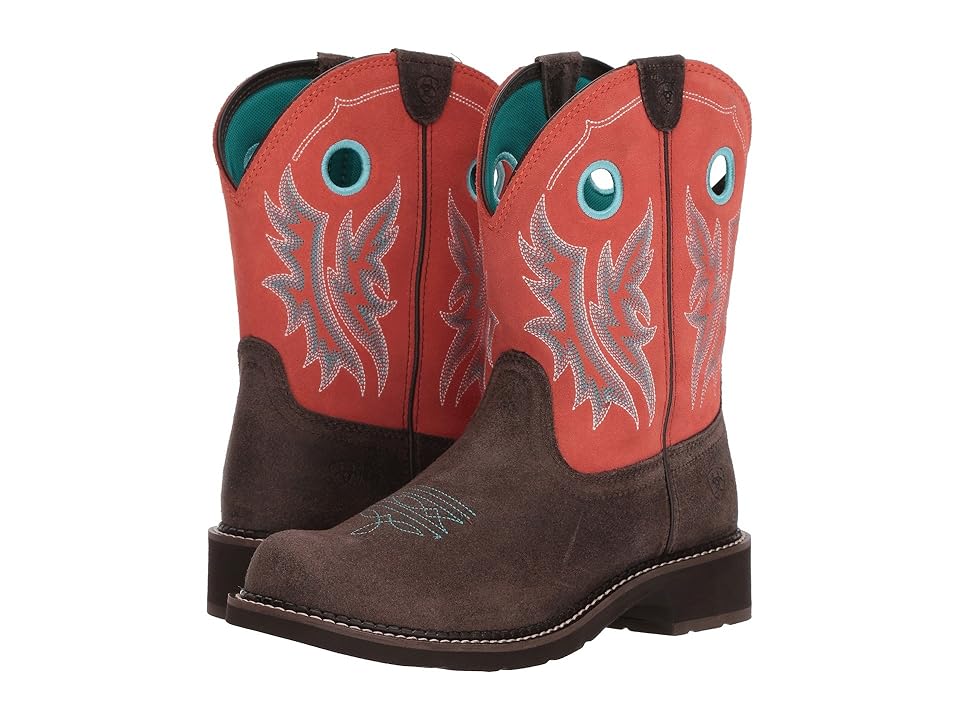 

Ariat Fatbaby Heritage Cowgirl (Chocolate/Coral) Cowboy Boots, Brown