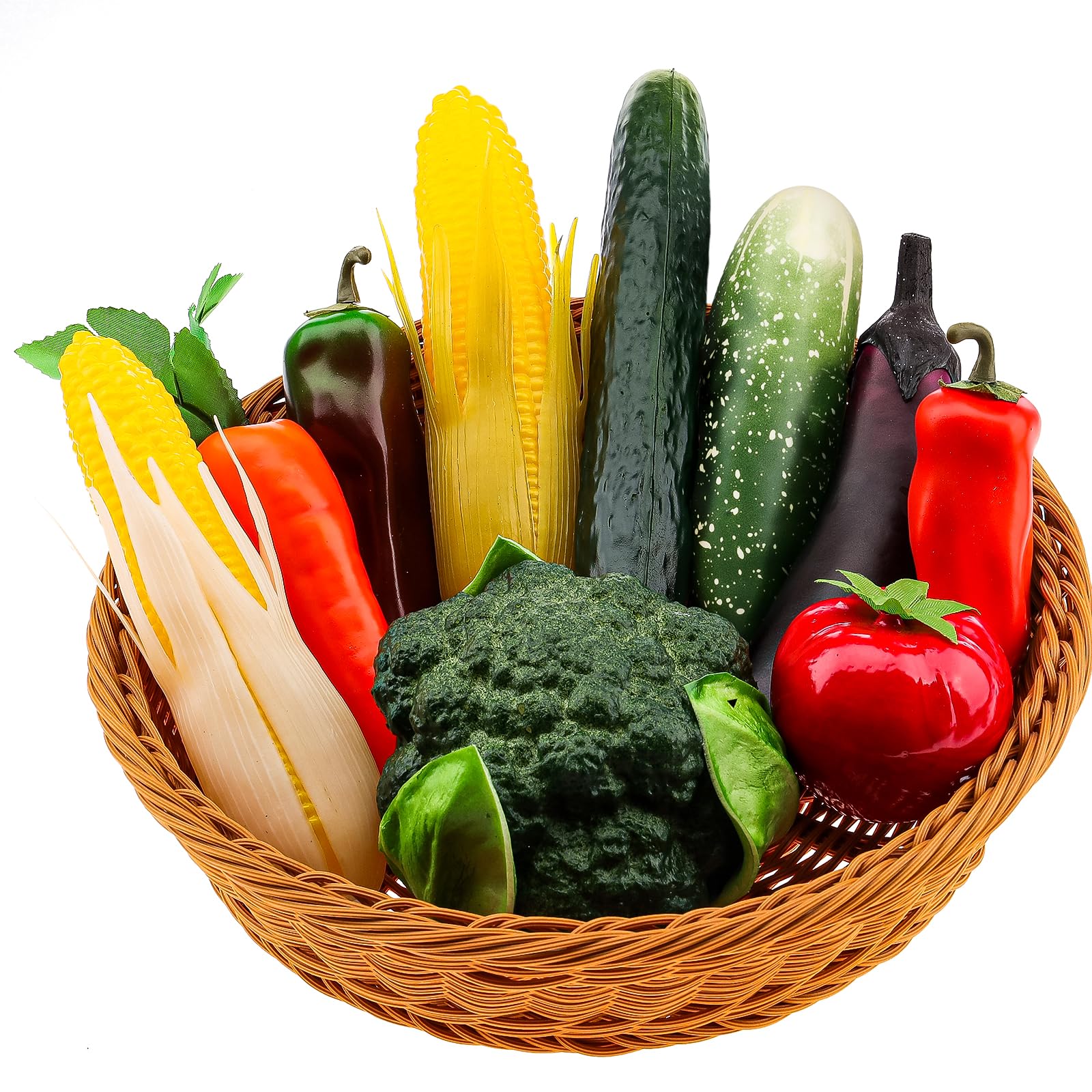 Healifty Lot De 4 Mini Fruits Et Légumes Artificiels En Plastique Vert