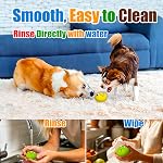 HOLYSTEED Small Latex Squeaky Dog Toys with Smile Face, Flat Balls, 6-Pack | Easy to Pick Up, Soft Rubber, Loud Squeak, Floatable, Fetch Playing for Frenchie Poodle Cavalier Chihuahua Havanese Bichon