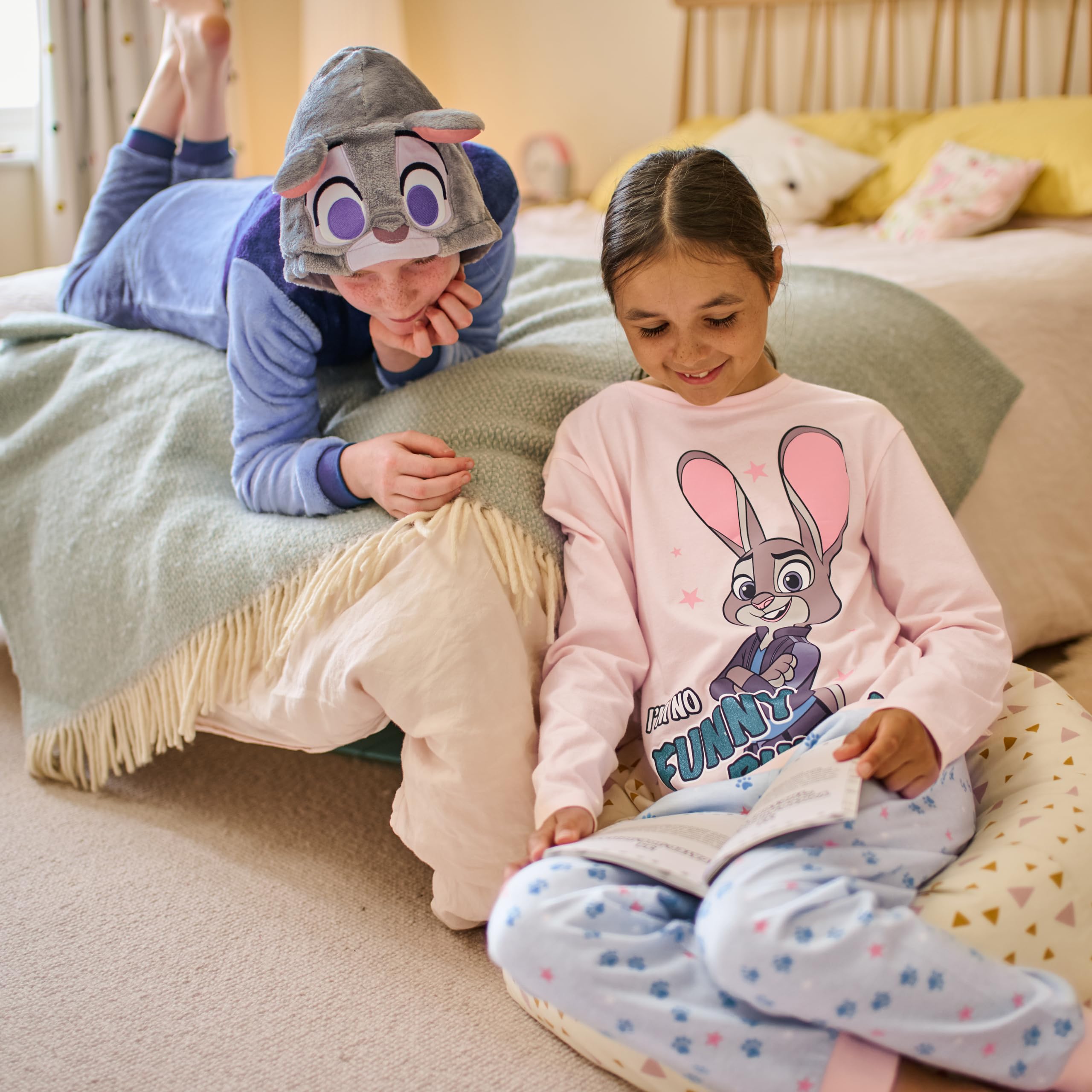 Disney Pyjama Fille Zootropolis, Pyjama Enfant Judy Hopps, Pyjamas Coton pour Filles