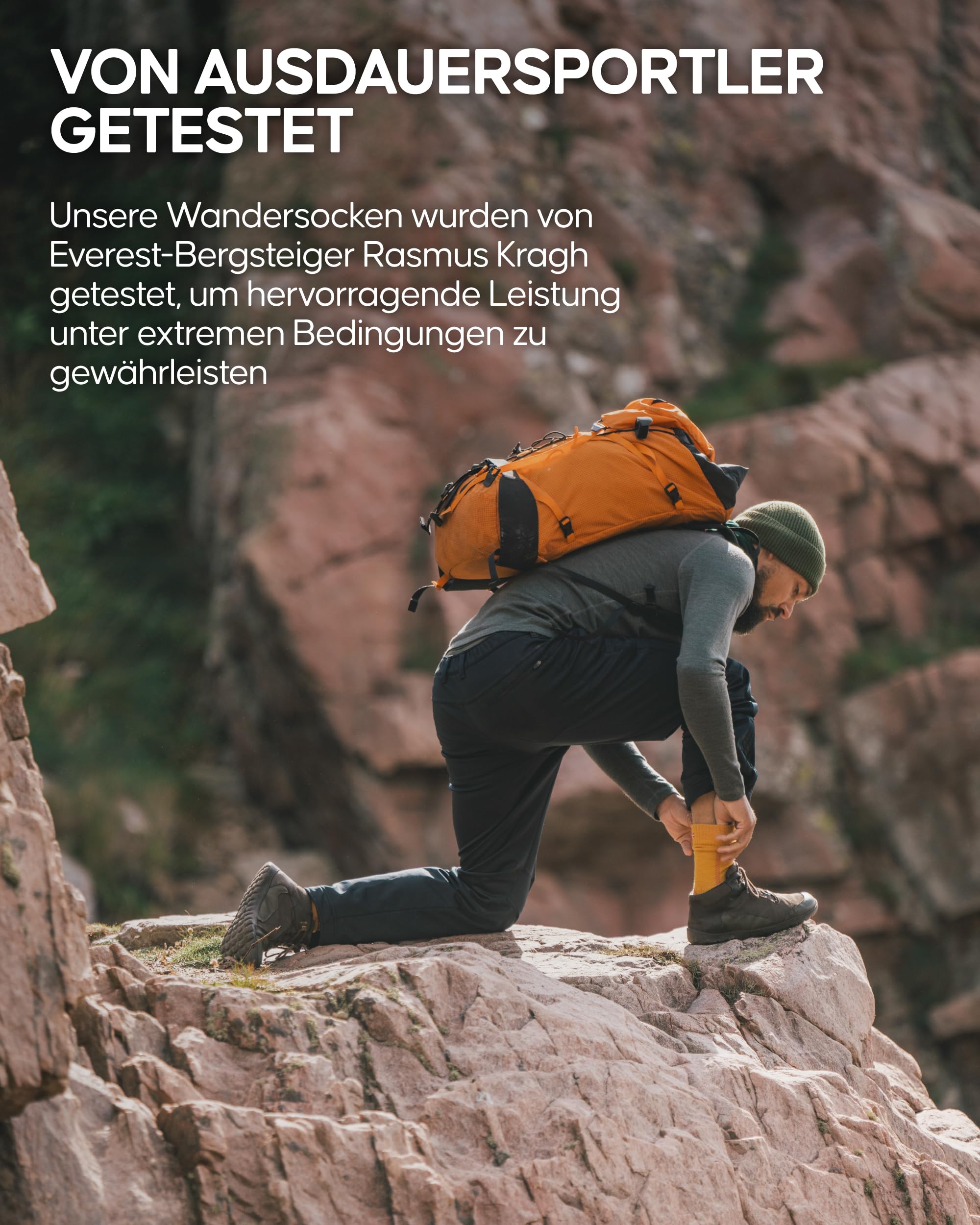 DANISH ENDURANCE Merino Liner Wandersocken, Unterziehsocken, Anti-Blasen Socken, Leicht & Enganliegend, Herren & Damen, 2 oder 4 Paar