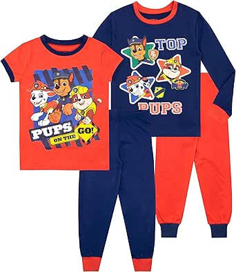 Paw Patrol Boys Pajamas Pack of 2 Multicolored Size 4