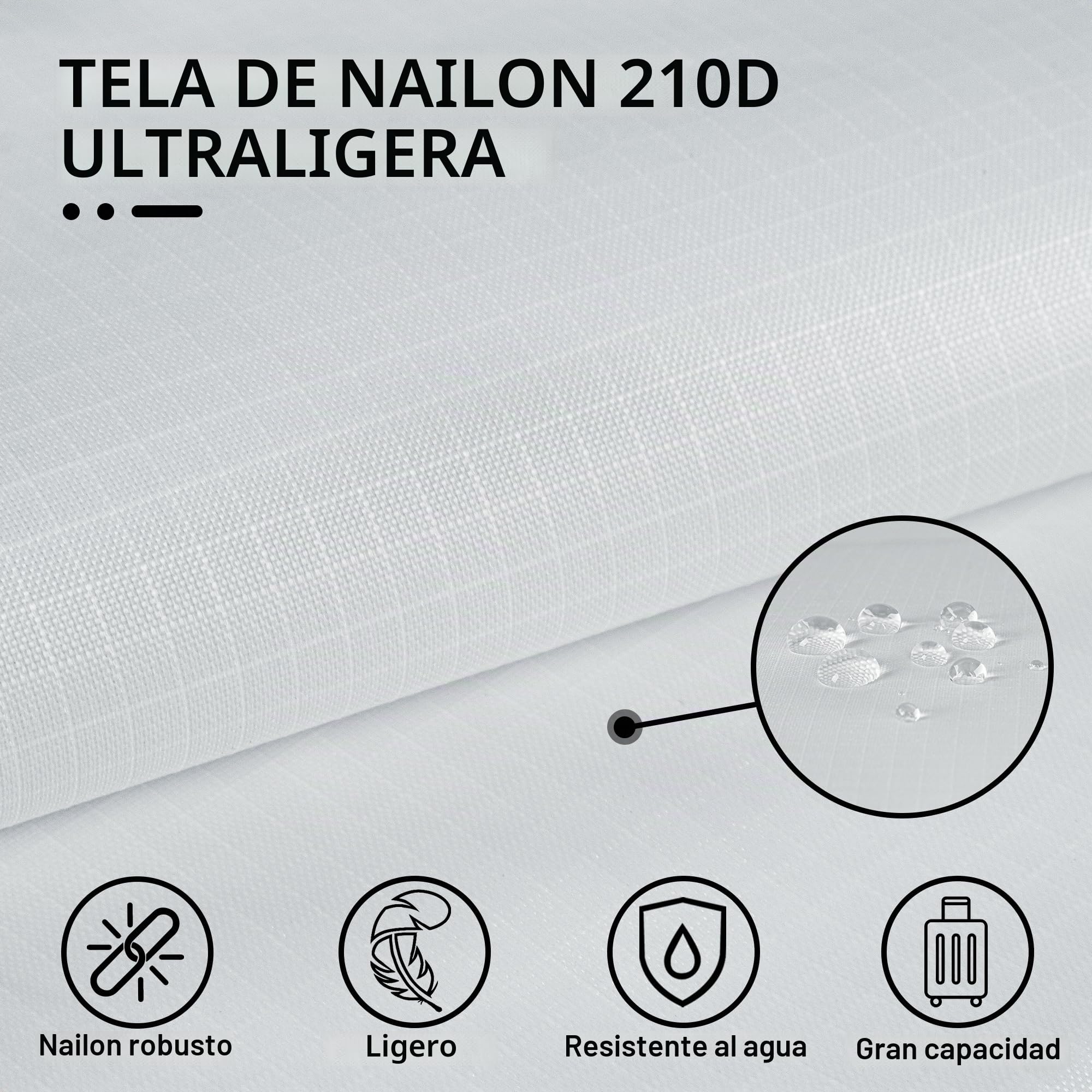 Cipway Bolsas Compresion Viaje, Diseño de Malla Impermeable Ligero y Duradero Bolsas de Viaje Organizador para la Mochila Maletas de Almacenamiento en el Hogar(Blanco, 8 Unidades)