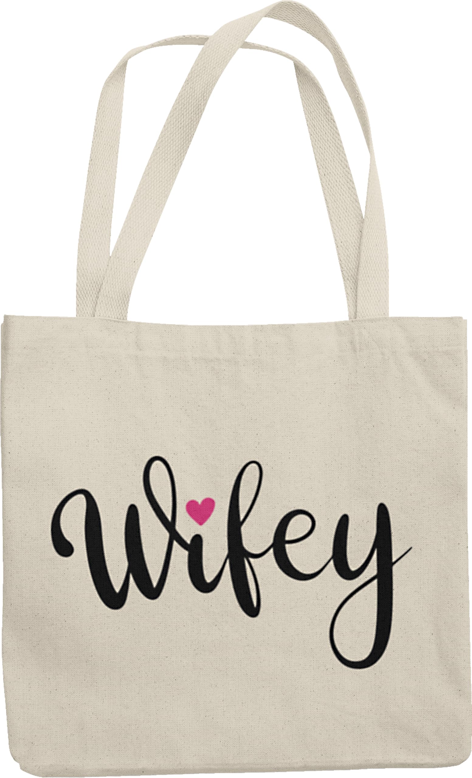 Tribal T-Shirts Wifey Wedding Gift Bag - 100% Cotton Shoulder Bag with Vibrant Digital Print, Reusable and Ideal for Hen Party Gift Bags, Measures 42x38cm