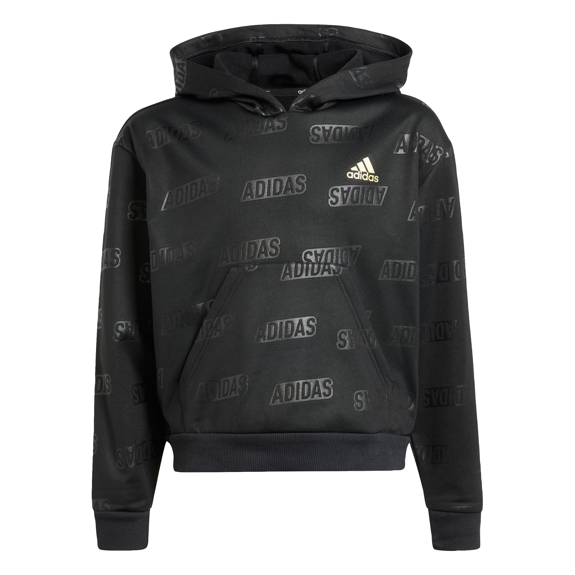 adidas Kids Brand Love Gold Debossed Hoodie Kids Others Black