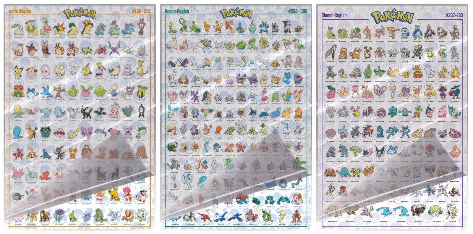 Review: Pokemon Region Poster Set Johto Hoenn Sinnoh