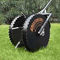 K.D STONEDGE Patented Rolling Lawn Coring Aerator - Manual Plug Puller for Effortless Soil Loosening & Healthier Grass