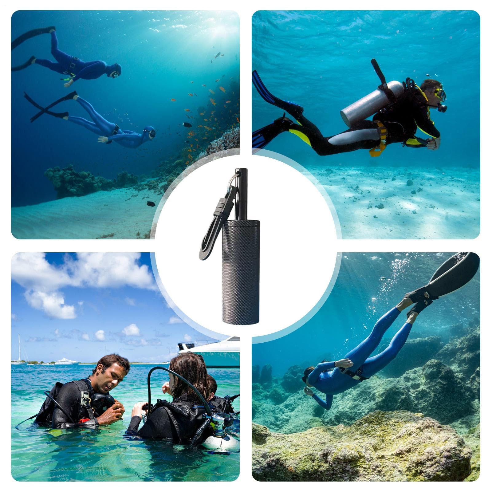 Tauchsicherheitsstab, tragbarer Klopfsignalsonde, Kommunikationstauchstab mit Haken, für Taucher, Surfen, Unterwasser, niedrige Sichtbarkeit, komplexe Gewässer, Tiefsee-Höhlen, Rettungstraining