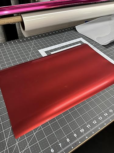 Miniatura 1 de 3D Super Puff Metallic Heat Transfer Vinyl 12 x 19 inch sheet for shirts or other fabrics (Red)