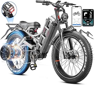 Romeo Pro/Ⅱ 60Ah Peak 1600W/Dual Motor 2500W/3000W Electric Bike for Adults, 200 Miles Long Range Ebike Fat Tire Electric Bike, Full Suspension Electric Mountain Bike UL2849