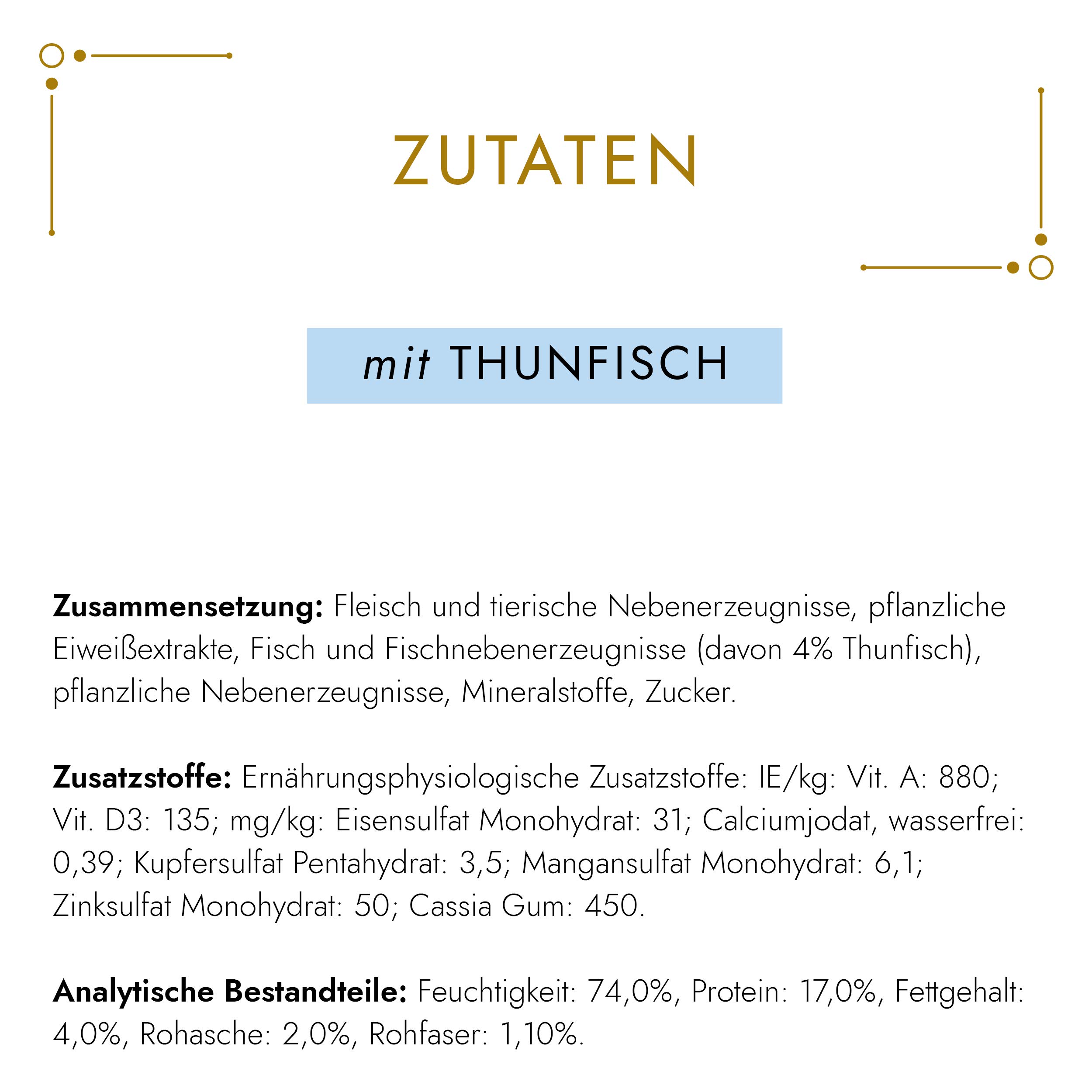 Gourmet Gold Raffiniertes Ragout Katzenfutter nass, mit Thunfisch, 12er Pack (12 x 85g) - 4