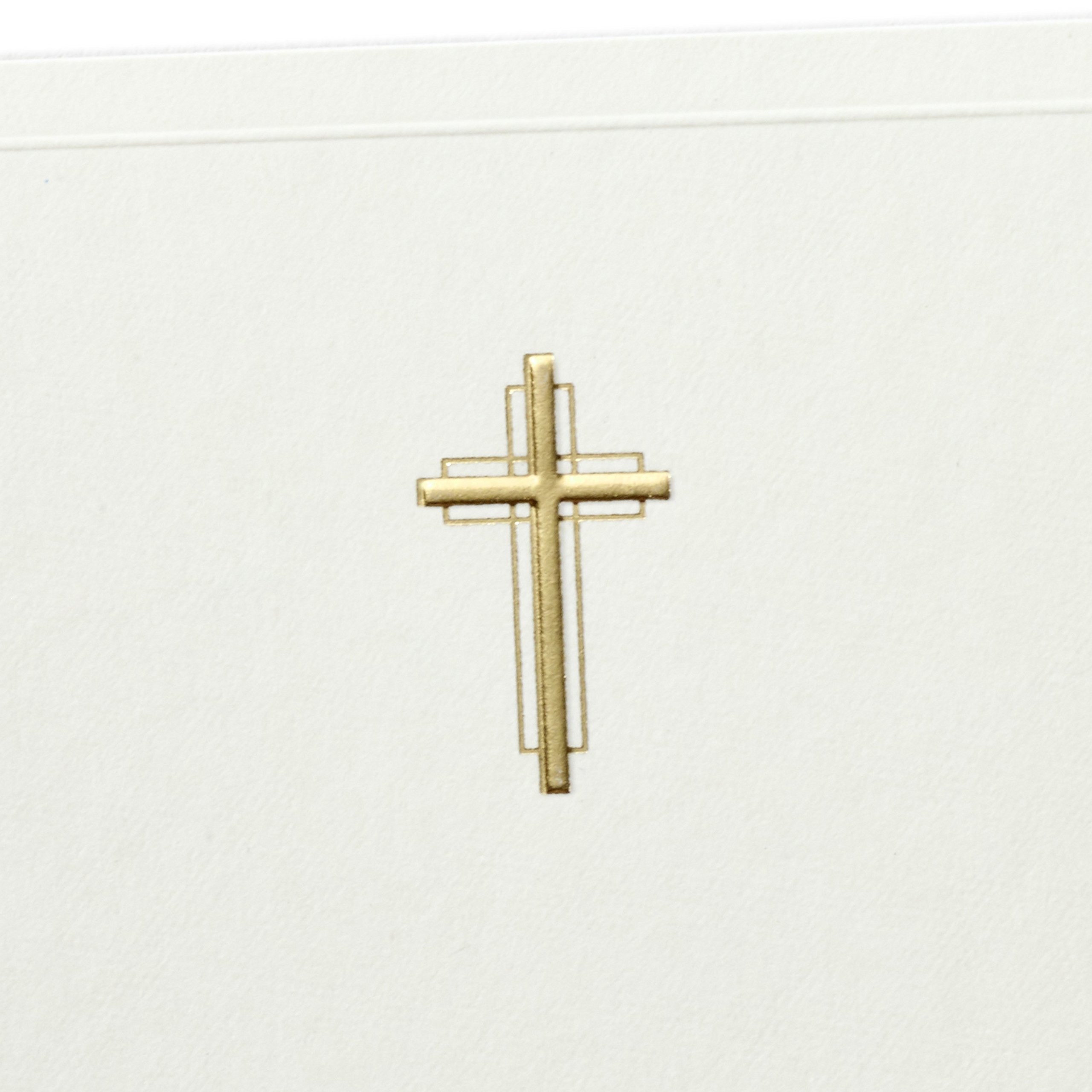 Hallmark Religious Blank Cards, Gold Cross (20 Cards with Envelopes) - Image 3