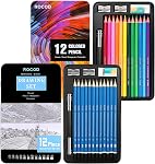 Profession sketch pencils 6B to 4H for kids and adults drawing,Art graphite pencil for artists beginner sketching.