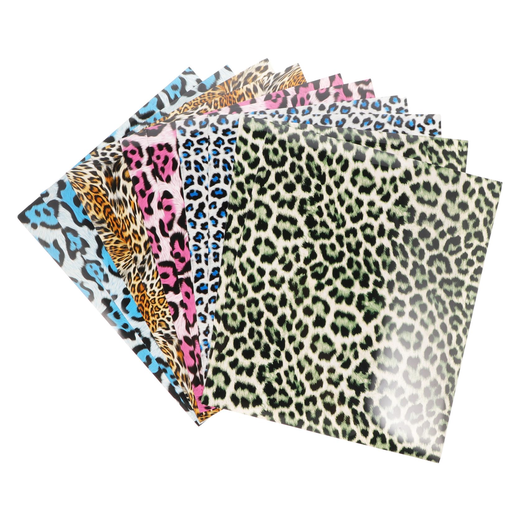 LALAFINA Leopard Wärmeübertragungsfolie 10 Blatt Pu Transferfolie Für Textilien Selbstgemacht Kleidung Schuhe Caps Flexible Dehnbare Bügelbilder Für Heimwerker