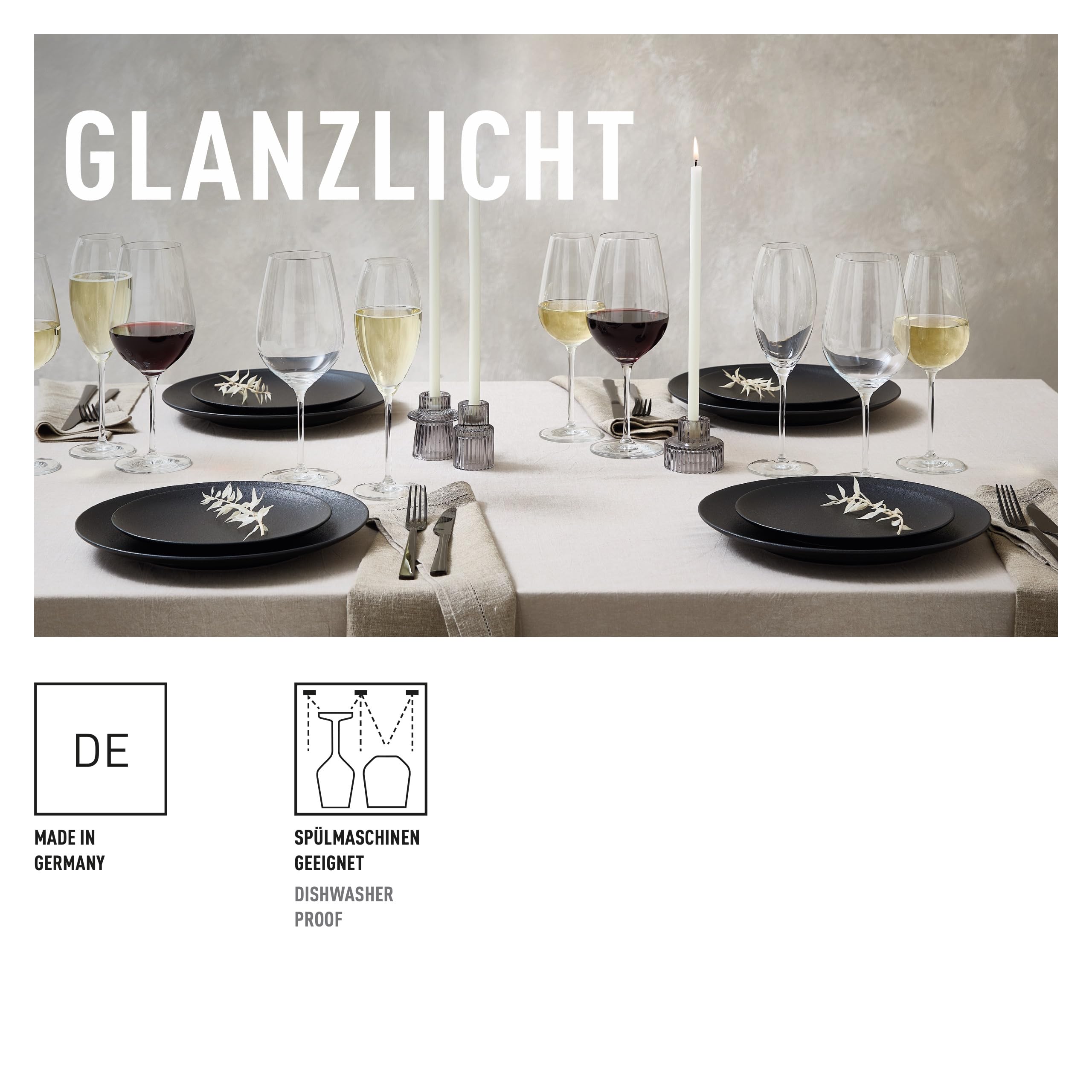 RITZENHOFF Wein- und Sektglas 12er-Set - 600 ml - Made in Germany | Artikelnr. 6291001, 12 Wein- und Sektgläser 600 ml, Kristallglas, spülmaschinenfest