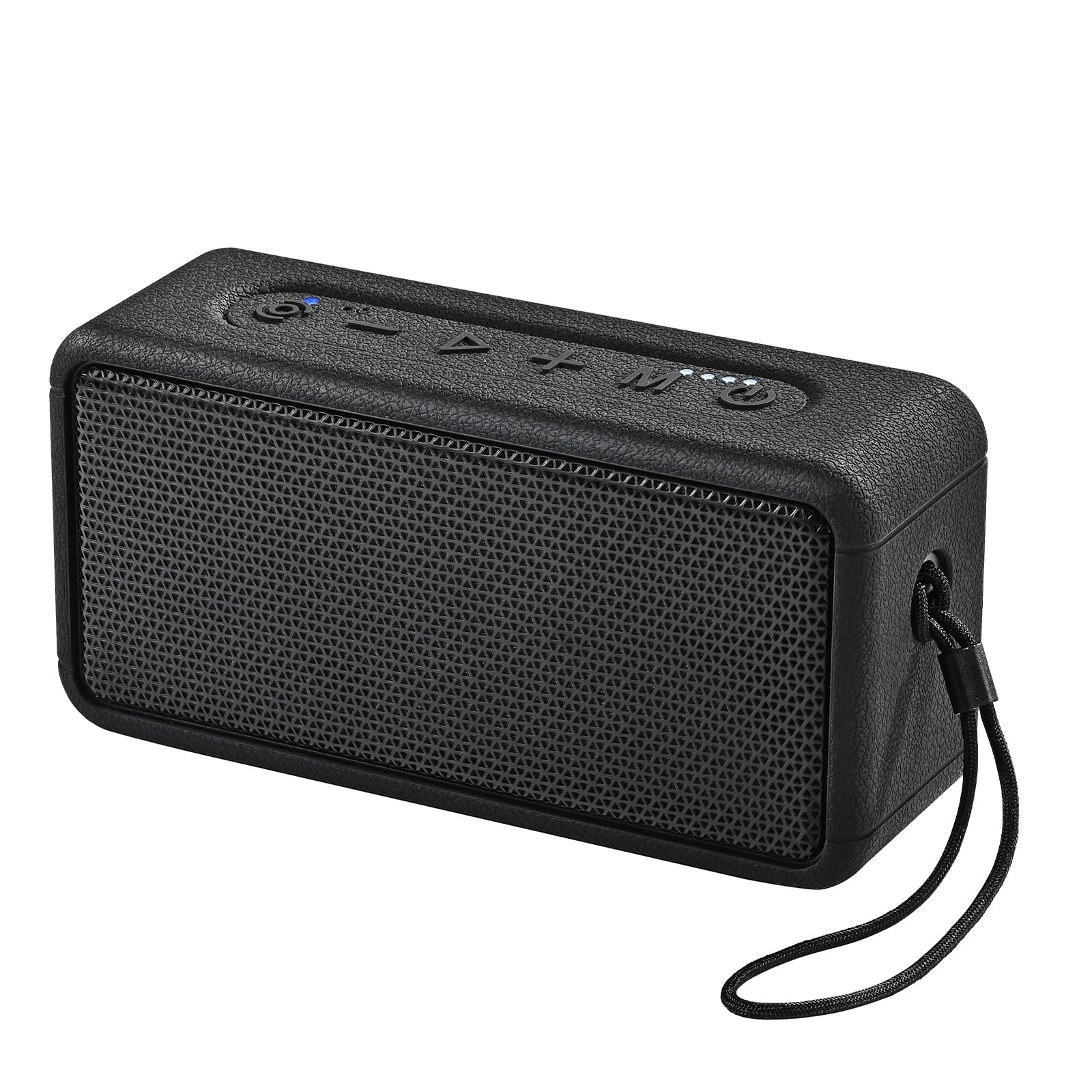 MADDECKERS GB03 30W Tragbarer Bluetooth 6.0 Lautsprecher, DSP Sound mit Tiefbass, IPX7 Wasserdicht, 24 Std Akkulaufzeit, Freisprechen, USB TF AUX, Typ-C Schnellladung, Lederoptik mit Trageschlaufe