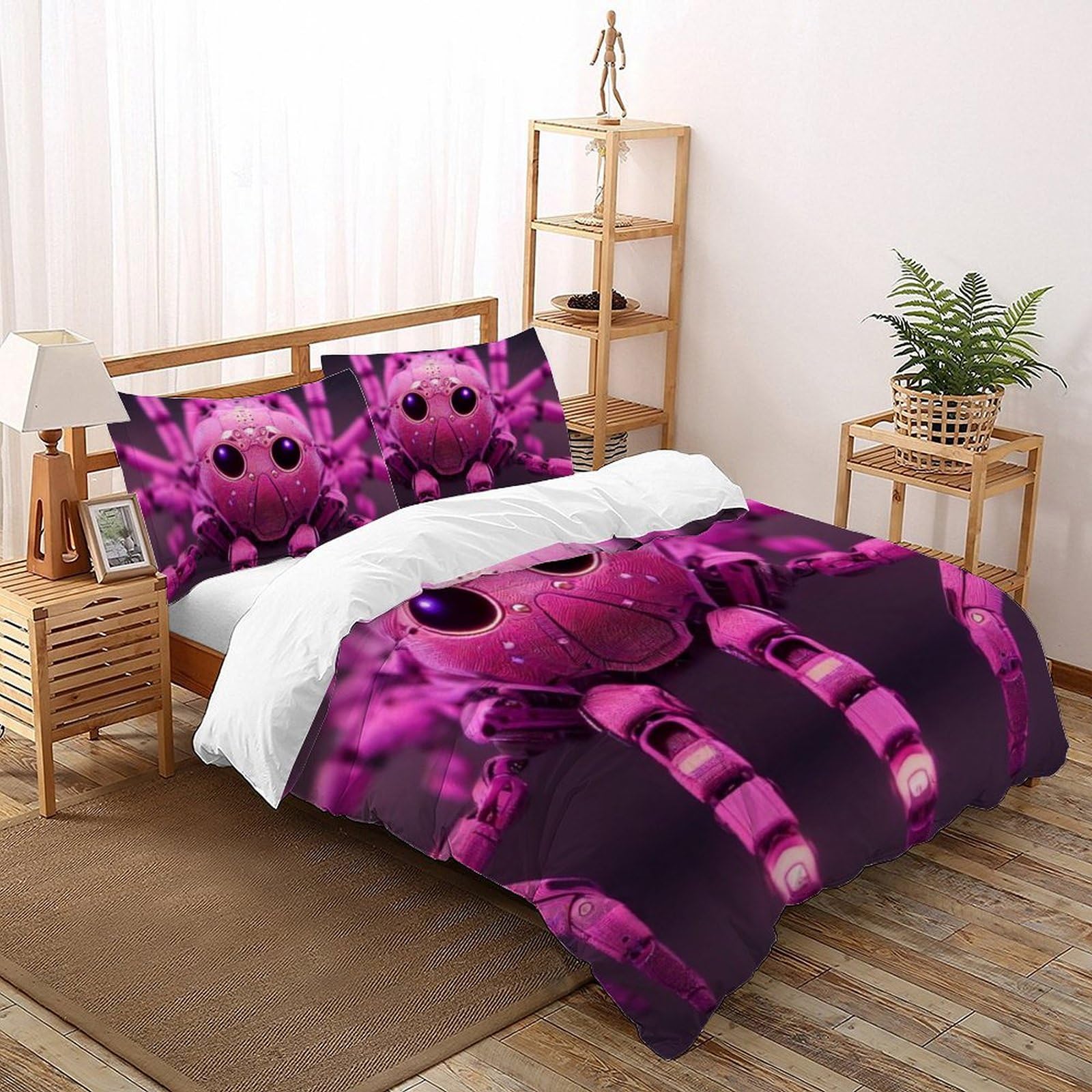 Animaux Land housse de couette araignée en peluche pour une décoration de chambre d'enfant 3D