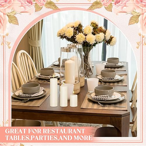 Miniatura 6 de Juego de 48 velas de pilar a granel de 3 pulgadas, 6 pulgadas, 8 pulgadas, velas surtidas, sin goteo, sin perfume, sin humo, para bodas, vacaciones,