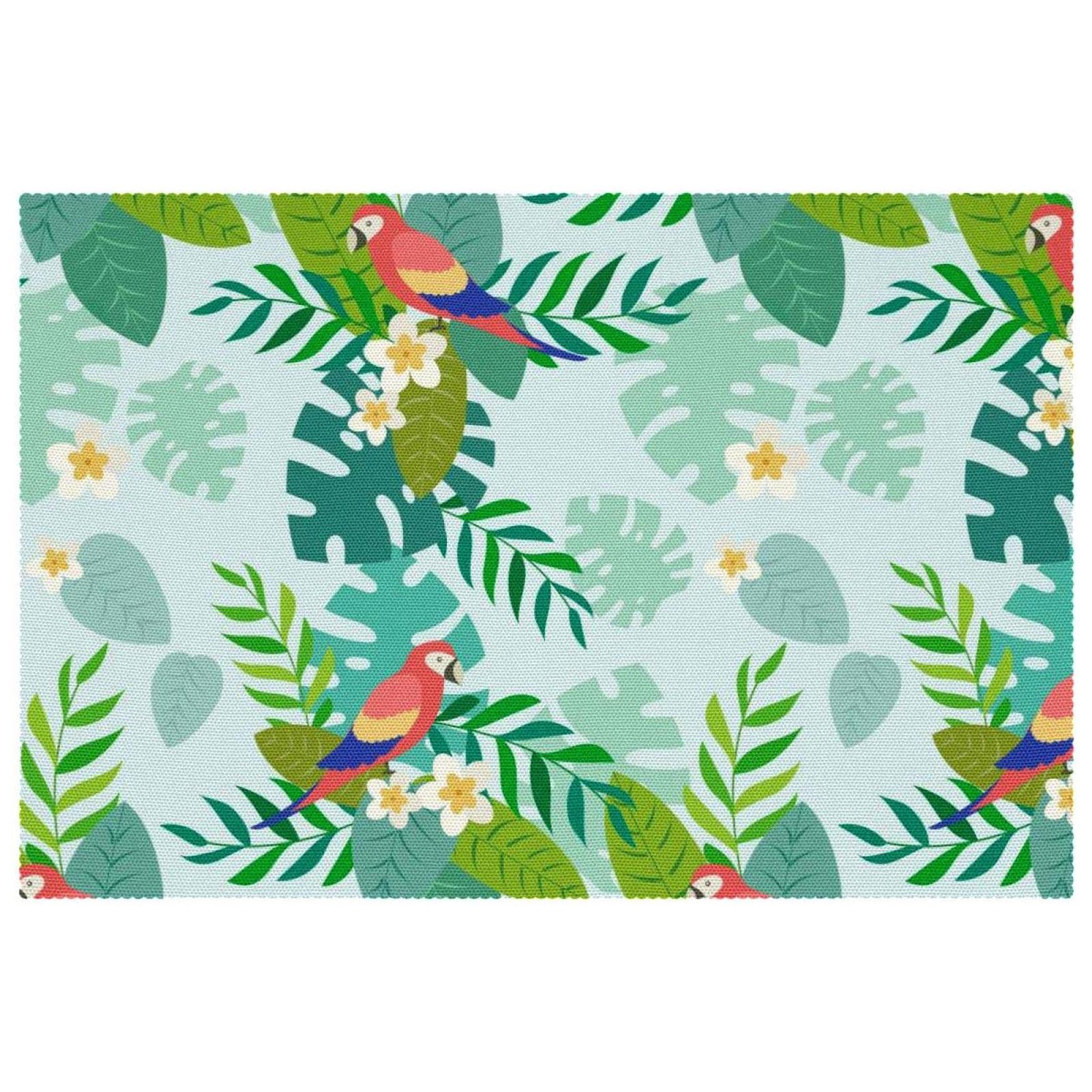 Set de table perroquet pour repas de salle à manger exotique et convivial