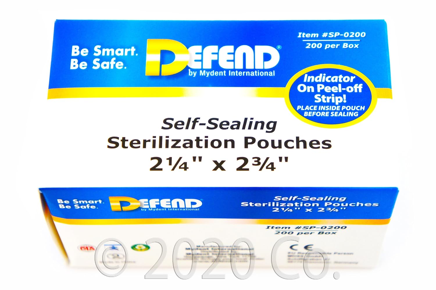 200 Pc Defend Sterilization 2.25" x 2.75" Autoclave Tattoo Pouches Beauty