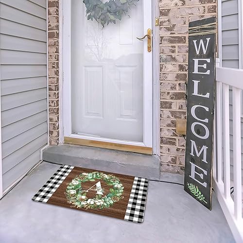 Miniatura 6 de Tapete de puerta de bienvenida personalizado para el hogar familiar, tapete de puerta personalizado para interiores y exteriores con tu nombre de